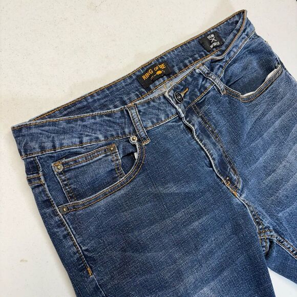 Ring of Fire Jeans Men‎ 33x30 (32x28) Slim Straight Midrise Dark Blue Denim - Picture 1 of 12